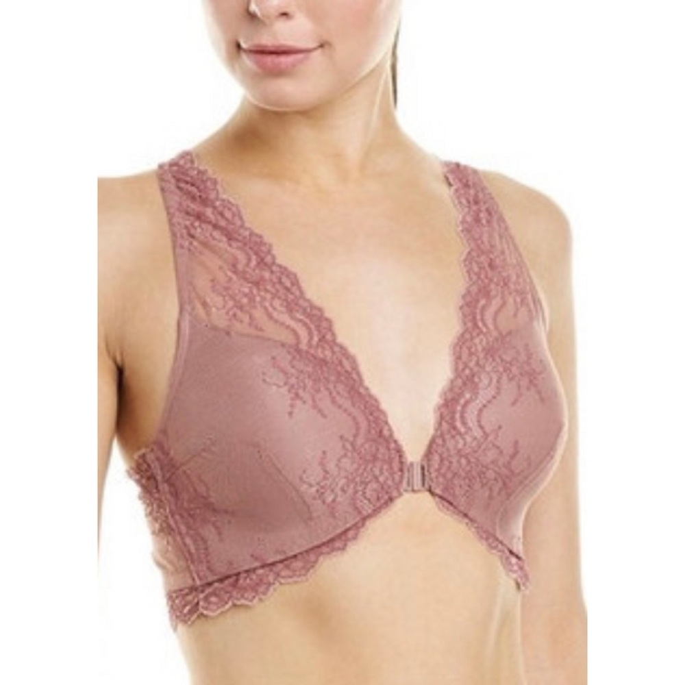 SPANX Lace Bralette Undie-tectable Four Play Wireless Bra Cocoa XL